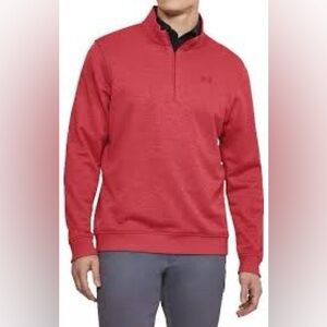 Under Armour mens red “Loose” coldgear 1/4 zip sweatshirt size L
